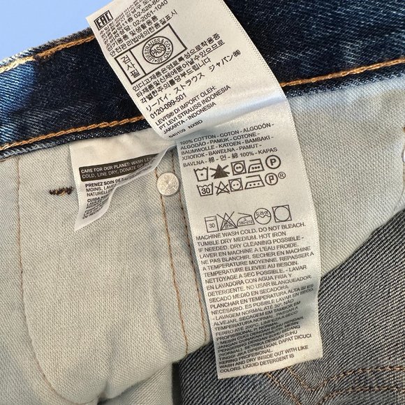 Levi's 505 Jeans Dark Stone Wash W33 x L32 - Picture 6 of 9